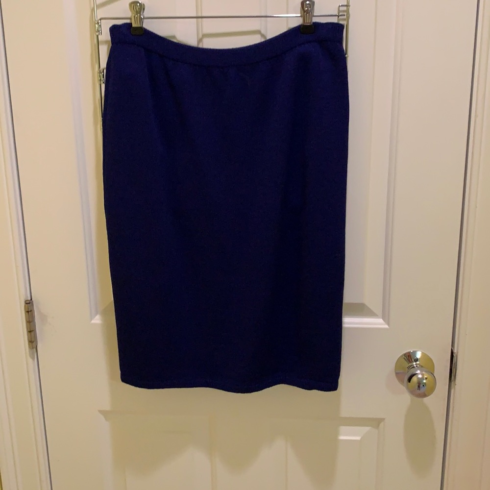 Vintage St. John Royal Blue Knit Skirt